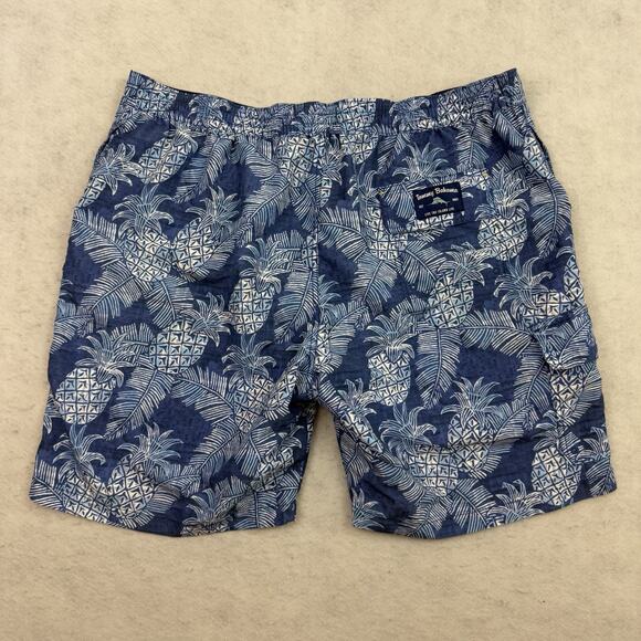 Tommy Bahama Swim Trunks Mens XXL 2XL Blue Pineapple Board Shorts Mesh Lined - Picture 4 of 15